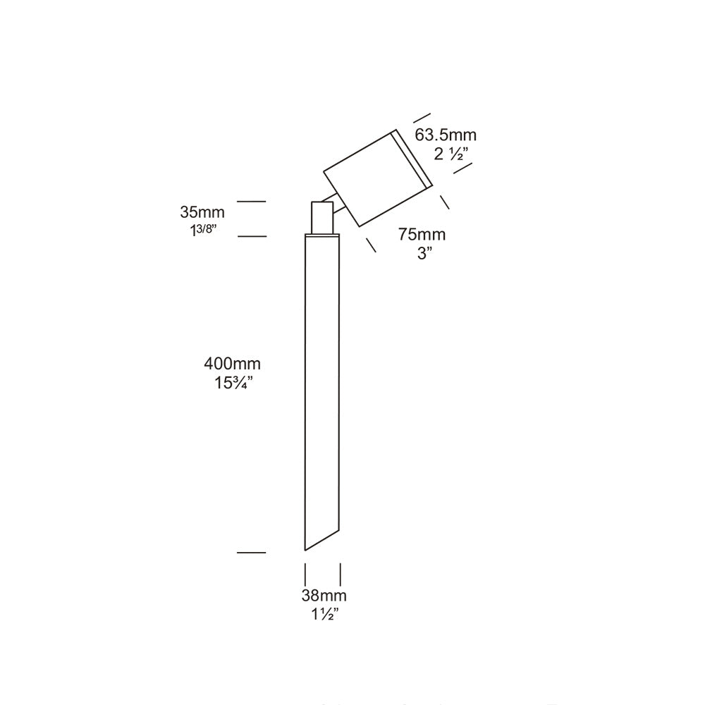 Pole Spot 12V / 24V Stainless Steel - PS/SS