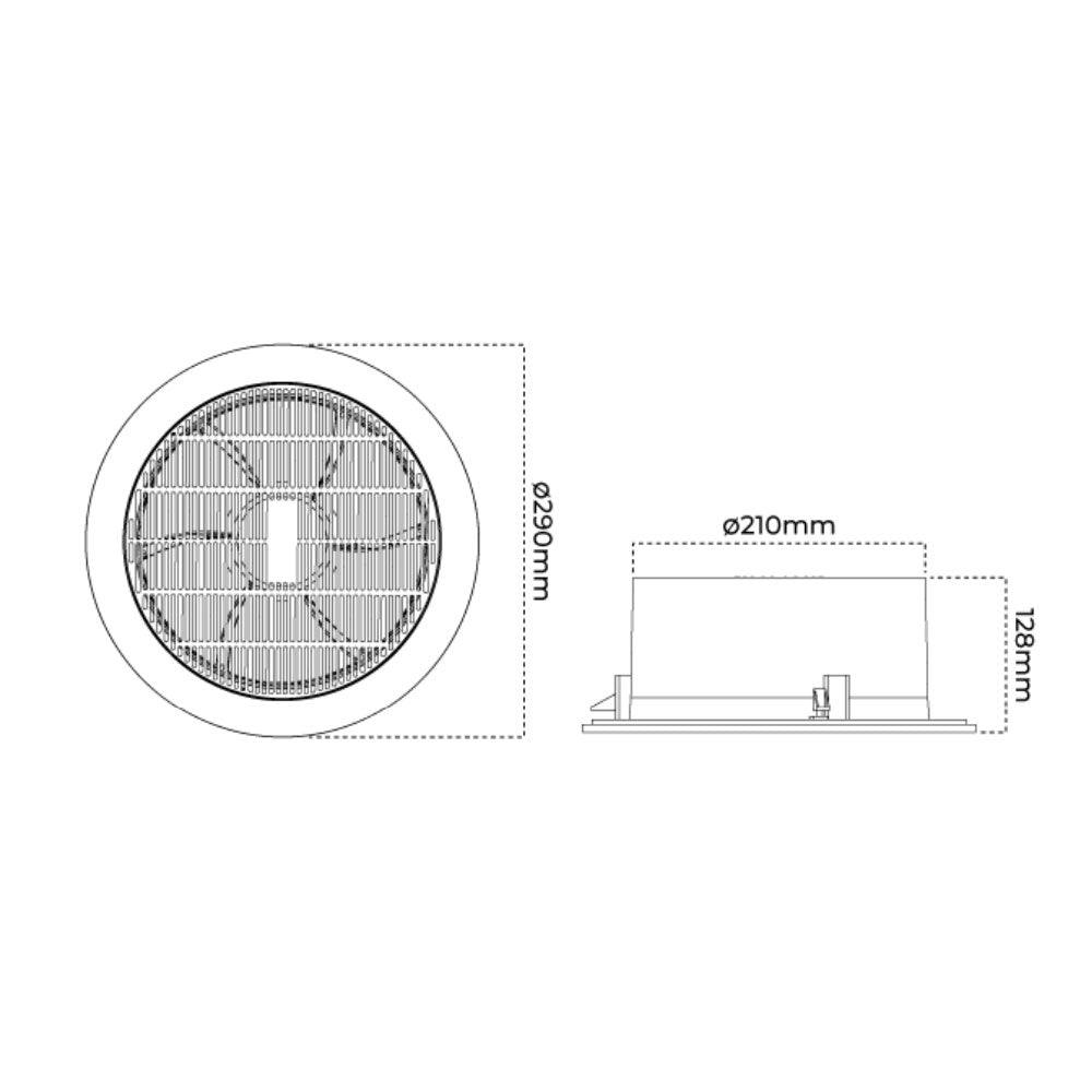 Proton 200mm Round Exhaust Fan White - PROTON/200/WH