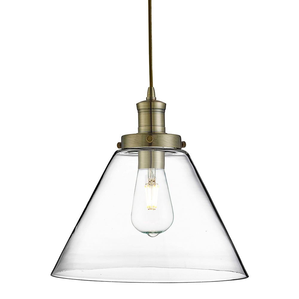 Clifford Pendant Light Antique Brass - QH3228-AB