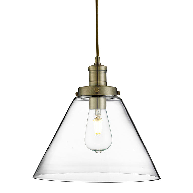 Clifford Pendant Light Antique Brass - QH3228-AB