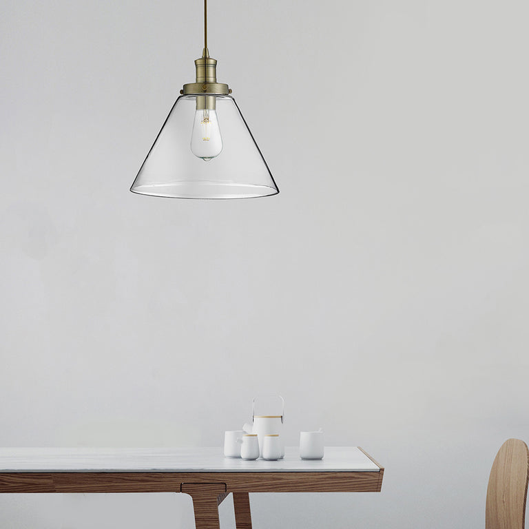 Clifford Pendant Light Antique Brass - QH3228-AB