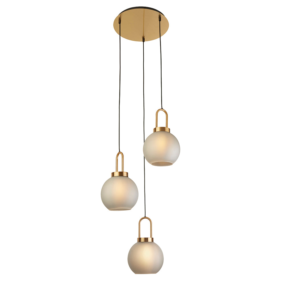 Ellie 3 Light Pendant Light Brass - QH6313-AC