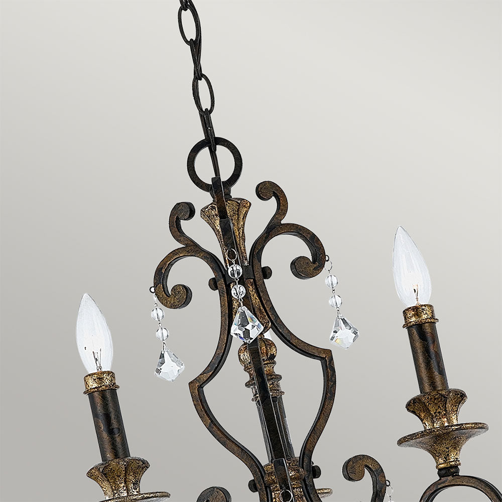 Marquette 3 Light Chandelier Heirloom - QZ-MARQUETTE3