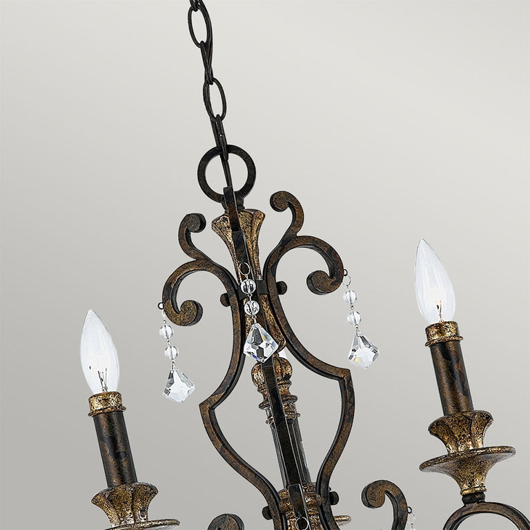 Marquette 3 Light Chandelier Heirloom - QZ-MARQUETTE3