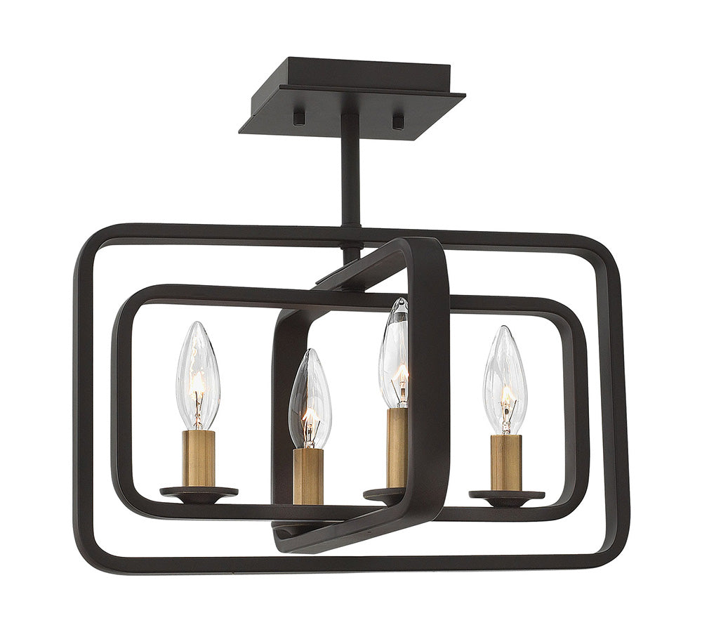 Quentin 4 Light Pendant Chandelier Buckeye Bronze - HK-QUENTIN-4P-A
