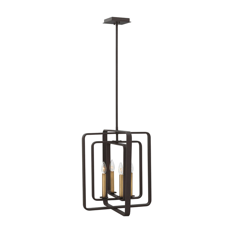 Quentin 4 Light Pendant Chandelier Buckeye Bronze - HK-QUENTIN-4P-B