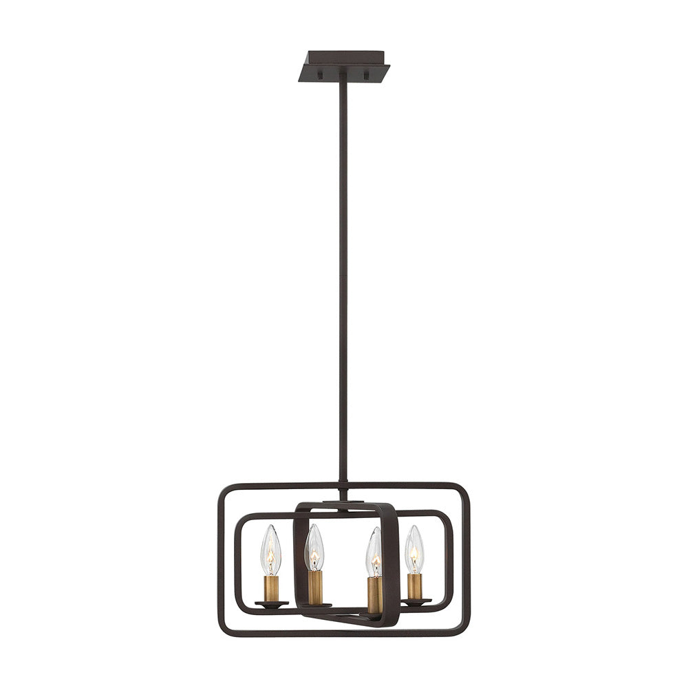 Quentin 4 Light Pendant Chandelier Buckeye Bronze - HK-QUENTIN-4P-A