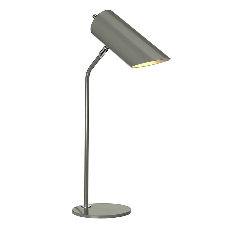 Quinto Table Lamp Dark Grey / Polished Nickel - QUINTO-TL-GPN