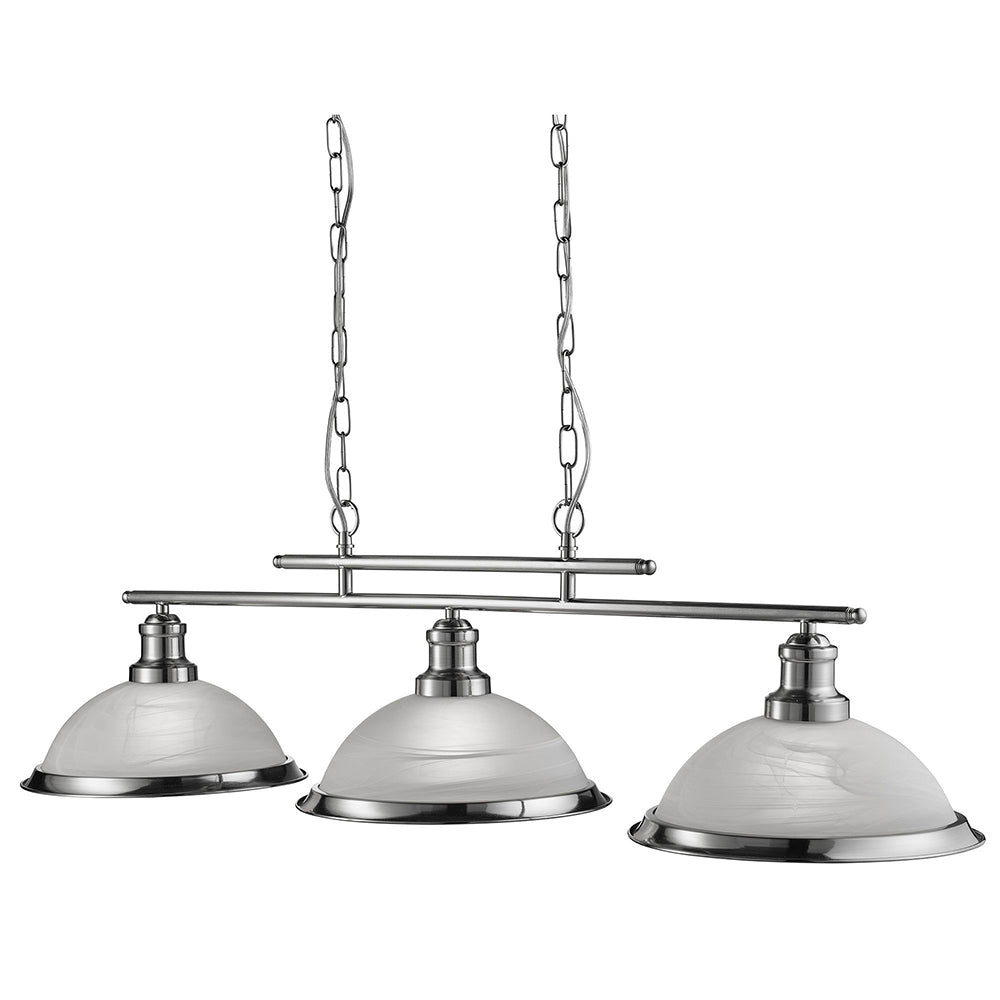 Sylvia Decorative 3 Light Pendant Satin Chrome - R2683-SC