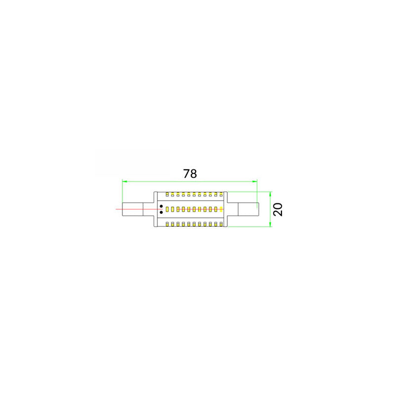 LED 4W 78mm R7s Double Ended Linear Daylight - R74A