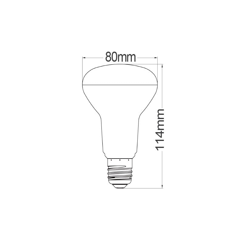 LED 10W E27 R80 Warm White - R80L1B