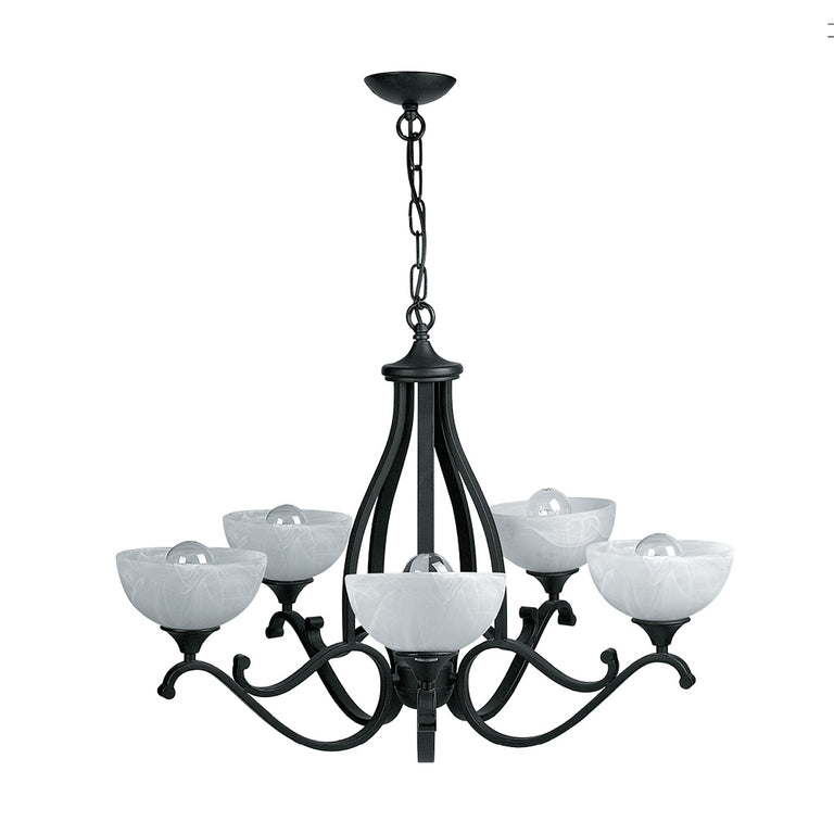 Ignacia 5 Light Chandelier Dark Brown - R8735-5P-DB