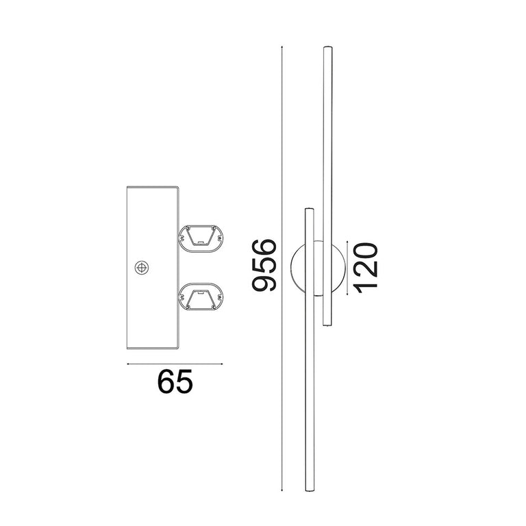 Interior Linear 21.6W Dimmable LED Wall Light White / Tri-Colour - RACHA2