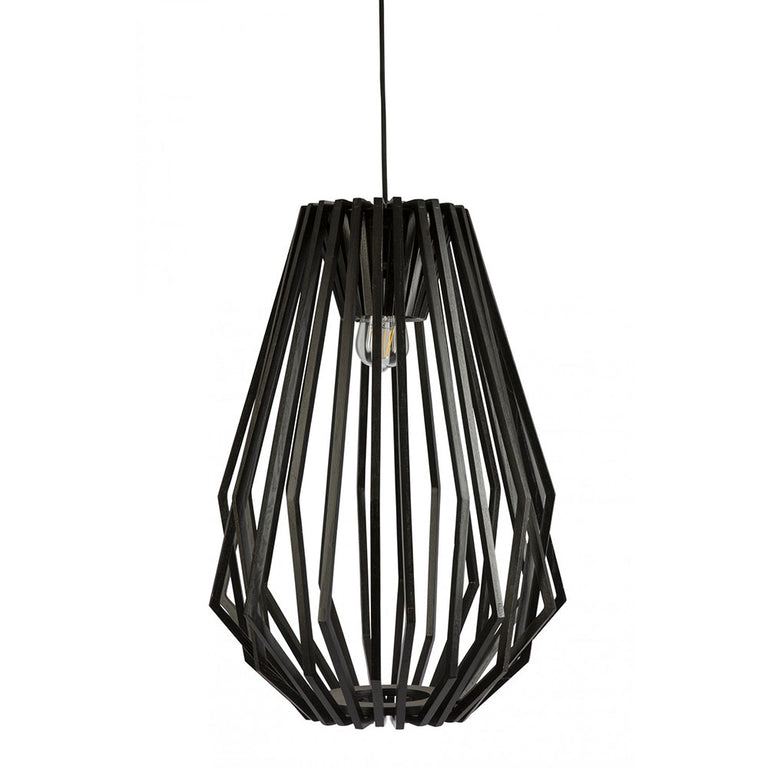 Ragusa 1 Light Pendant Long Black - RAGUSA-LO BLK