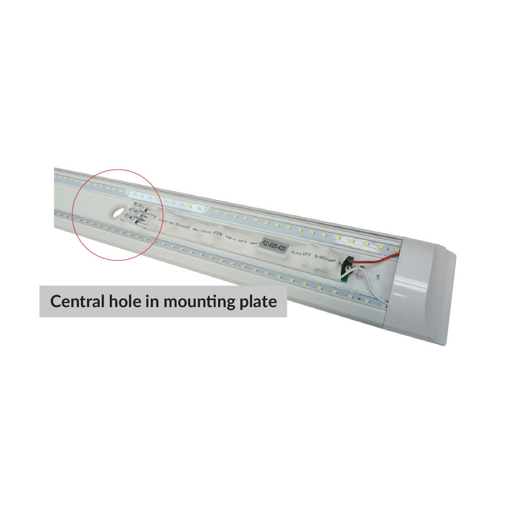Dimmable LED 18W Low Profile Batten White Frame / Tri-Colour - RAZORDM001A