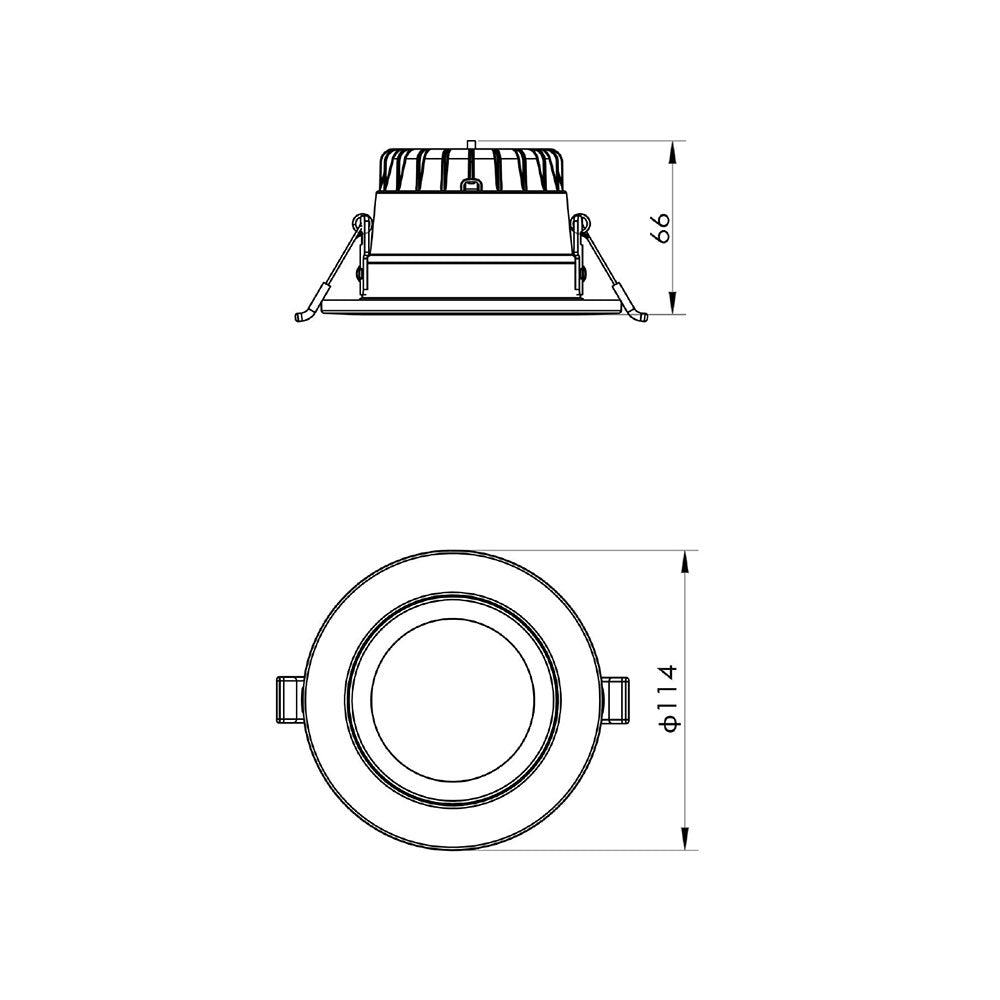 Renmark 10W LED Dimmable Downlight White / Tri-Colour - S9081D10TC/WH