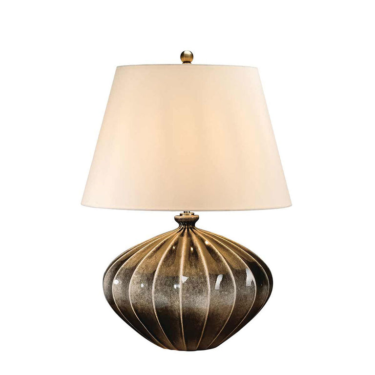Rib Pumpkin Table Lamp Brown - RIB-PUMPKIN-TL