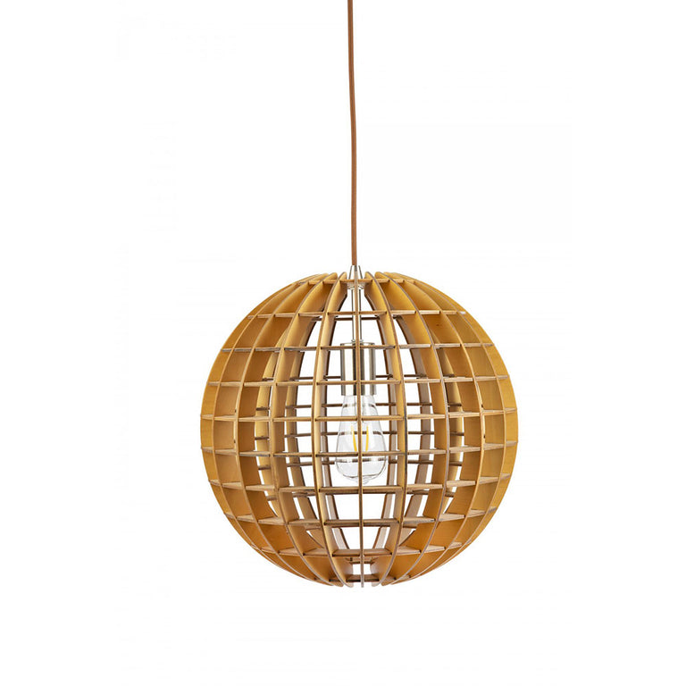 Ribon 1 Light Timber Pendant - RIBON-40