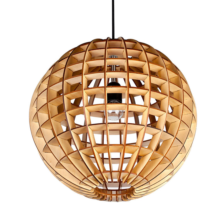 Ribon 1 Light Timber Pendant - RIBON-40