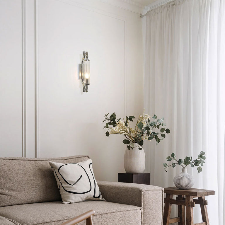 Rodillo Interior Tubular Clear Glass Wall Light Chrome - RODILLO2