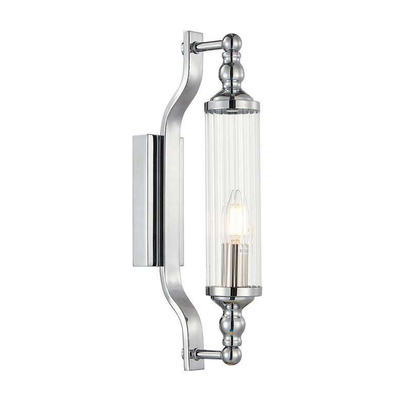 Rodillo Interior Tubular Clear Glass Wall Light Chrome - RODILLO2