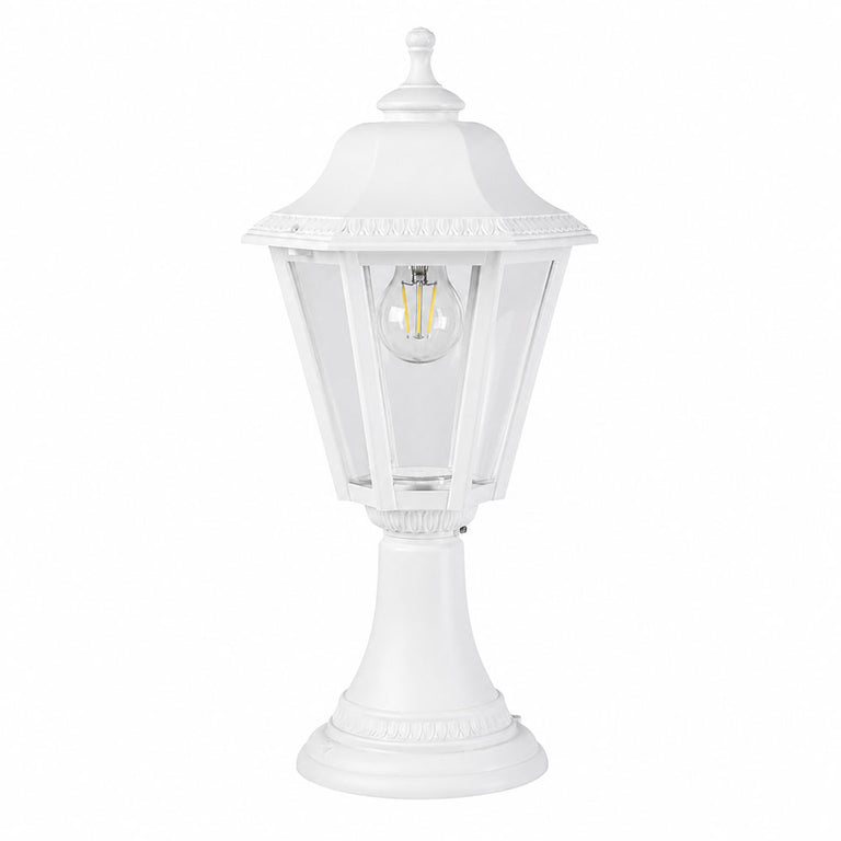 Roman 1 Light Pillar Mount Light White - ROMAN PM WHT