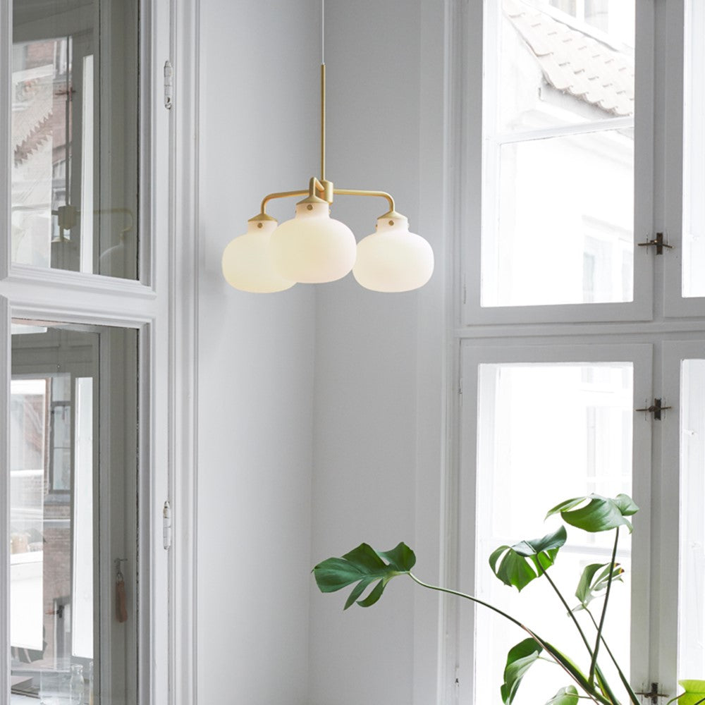 Raito 3 Light Pendant Brass / Opal - 48053001