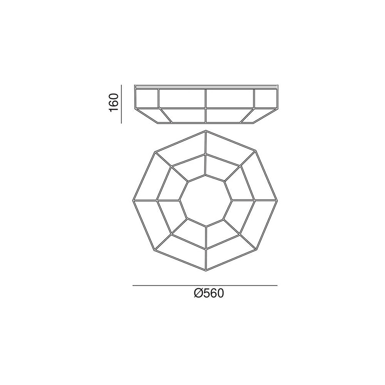 Rilegato Large Octagon Ceiling Light - 380.00.80