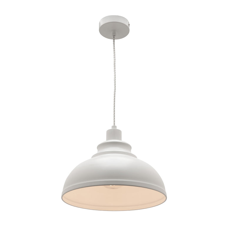 Risto 1 Light Pendant White - RIST1PWHT