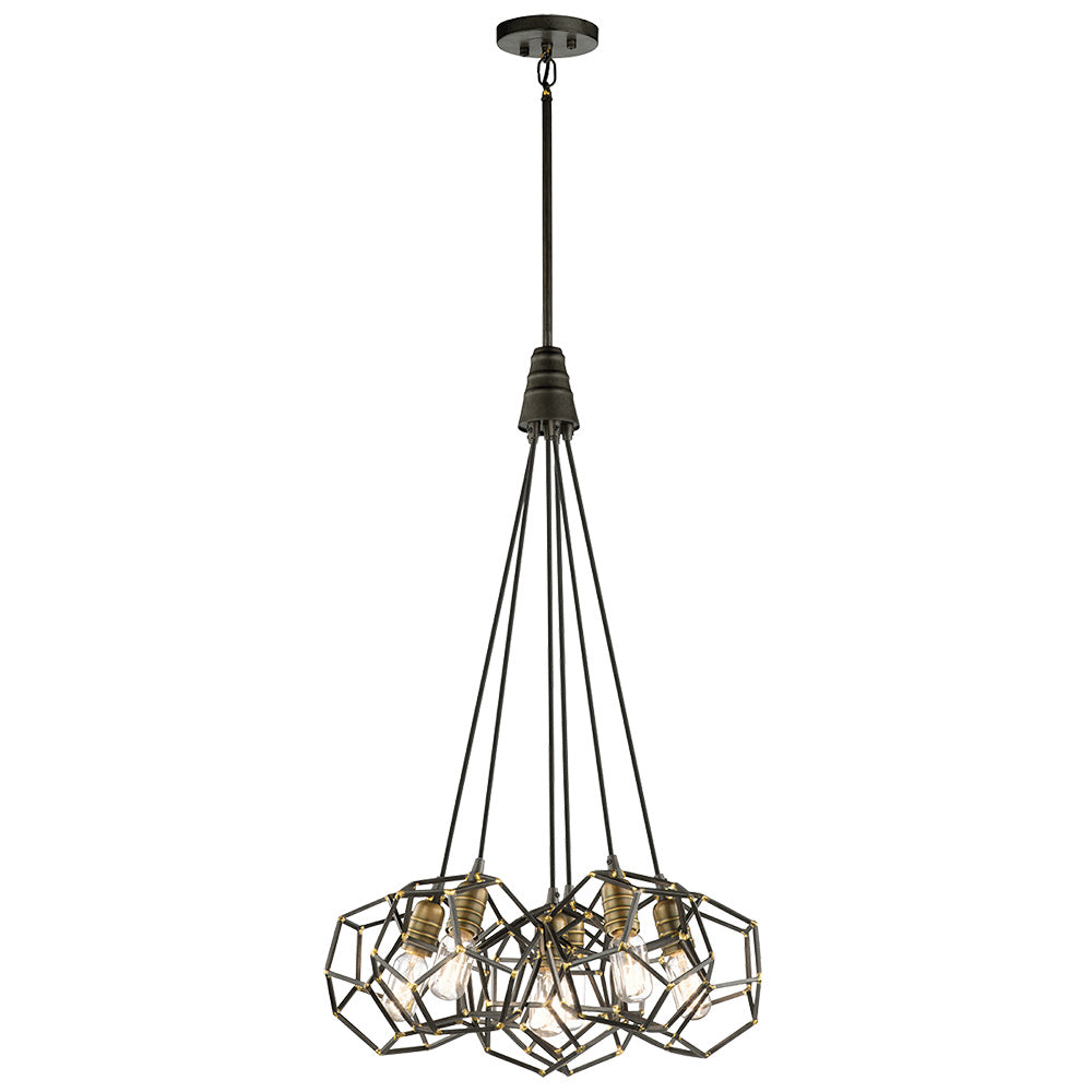 Rocklyn 6 Light Chandelier Raw Steel - KL/ROCKLYN6/RS