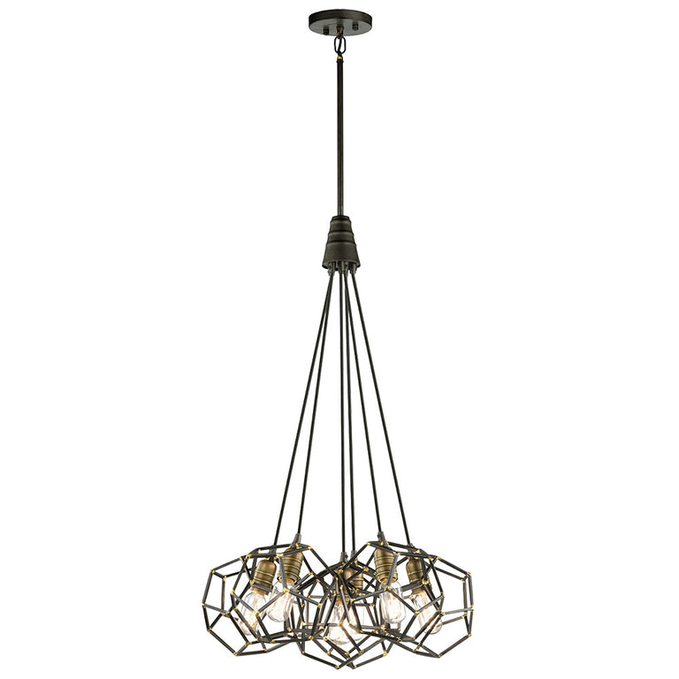 Rocklyn 6 Light Chandelier Raw Steel - KL/ROCKLYN6/RS