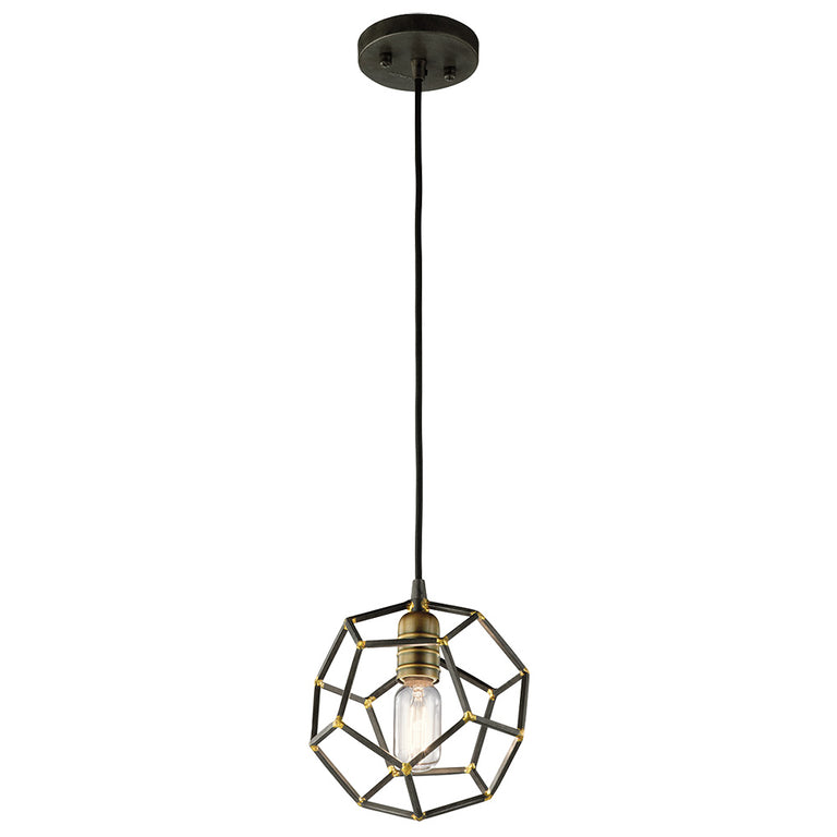 Rocklyn Mini Pendant Raw Steel - KL/ROCKLYN/MP/RS