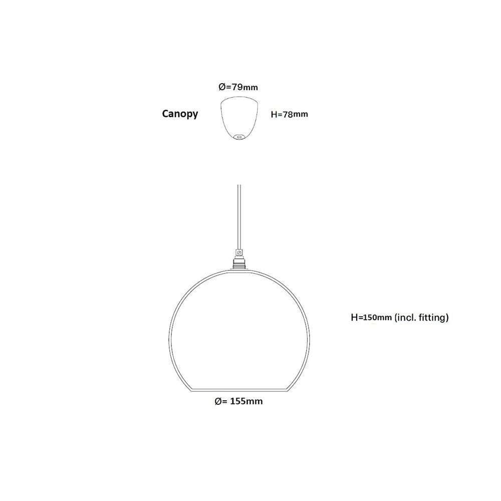 Rowan Small Pendant  Matt Silver / Large Pattern - LA101533
