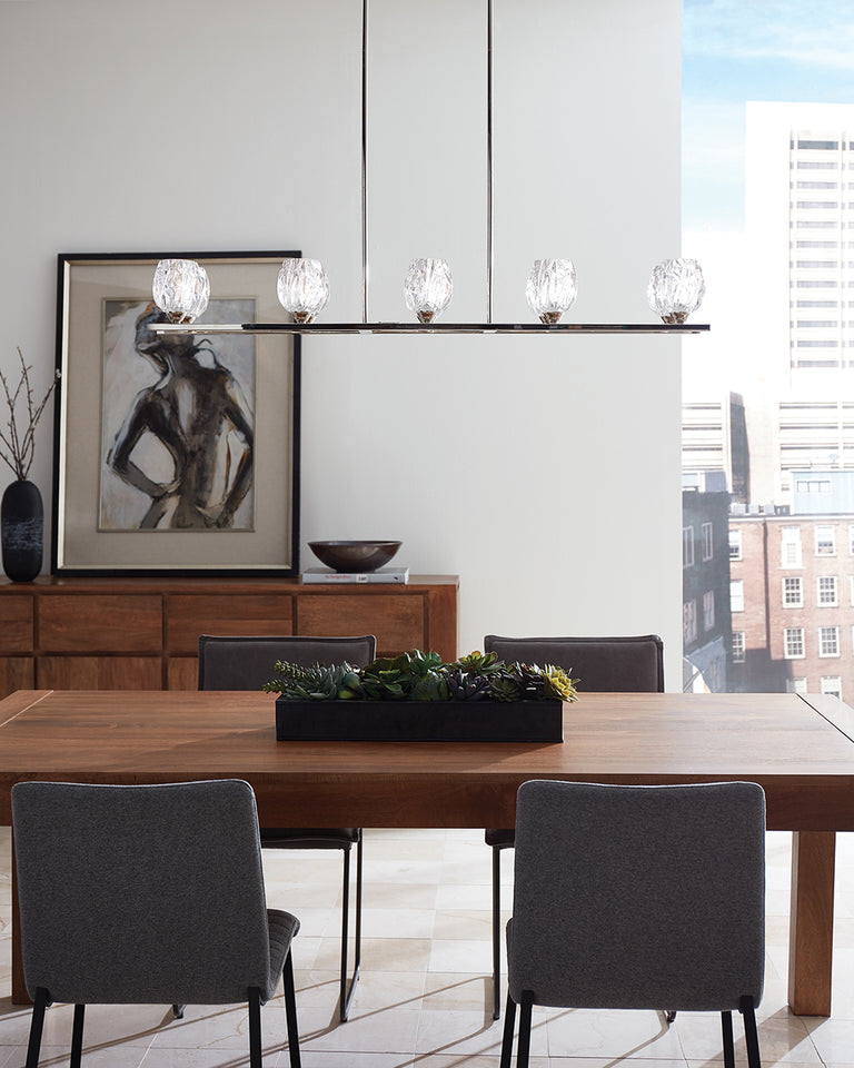 Rubin 35W LED 10 Light Island Chandelier Polished Nickel / Warm White - FE-RUBIN-ISLE