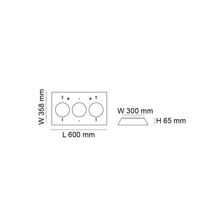 Surface Mounted 358mm x 600mm Frame Panel Trim White - S306FM