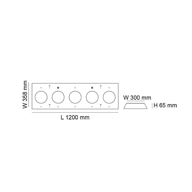 Surface Mounted 358mm x 1200mm Frame Panel Trim White - S312FM