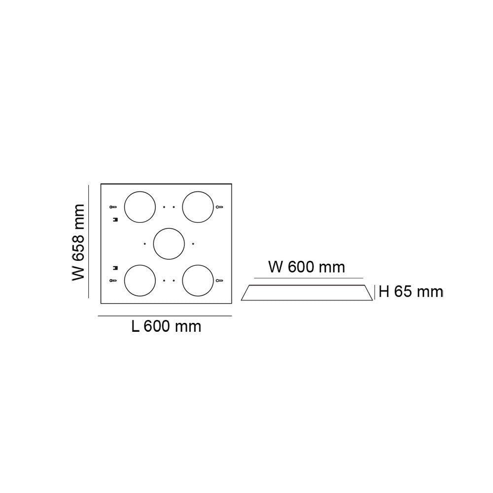 Surface Mounted 658mm x 600mm Frame Panel Trim White - S606FM