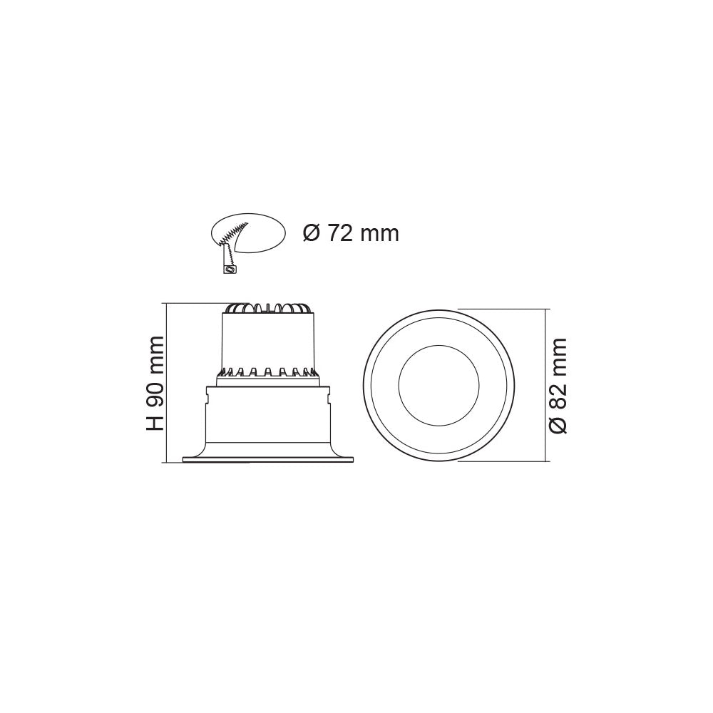 Unifit 10W Dimmable LED Downlight White / Tri-Colour - S9007TC
