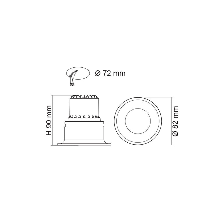 Unifit 10W Dimmable LED Downlight White / Tri-Colour - S9007TC