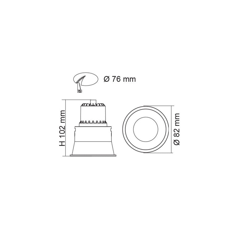 Unifit 10W Dimmable LED Downlight White / Tri-Colour - S9008TC2WH