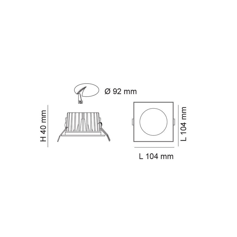 Ecogem 10W Dimmable LED Downlight Satin Nickel / Tri Colour - S9041 TC S SN