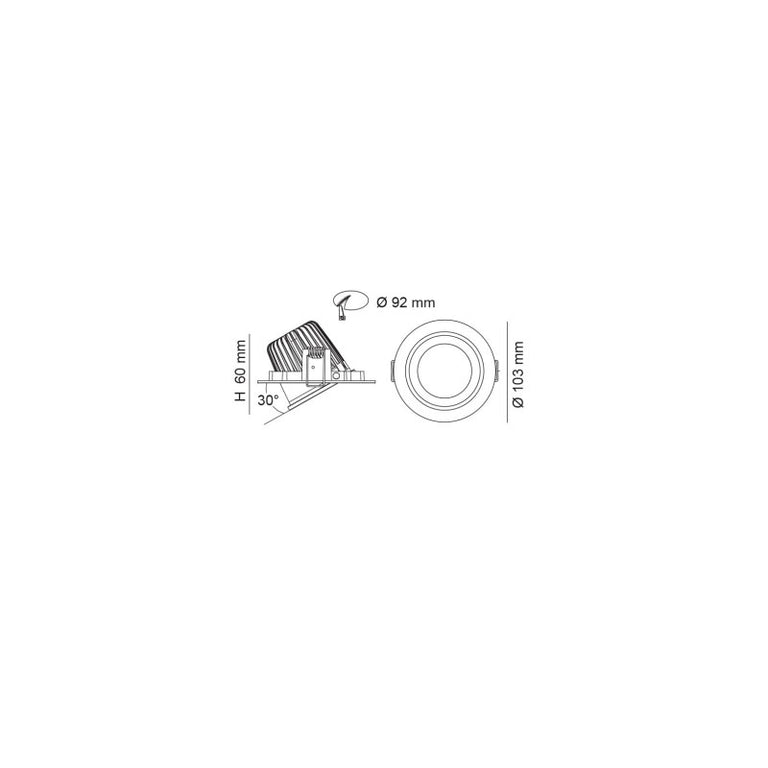 Ecostar 9W Dimmable LED Downlight White / Tri-Colour - S9046TC/WH