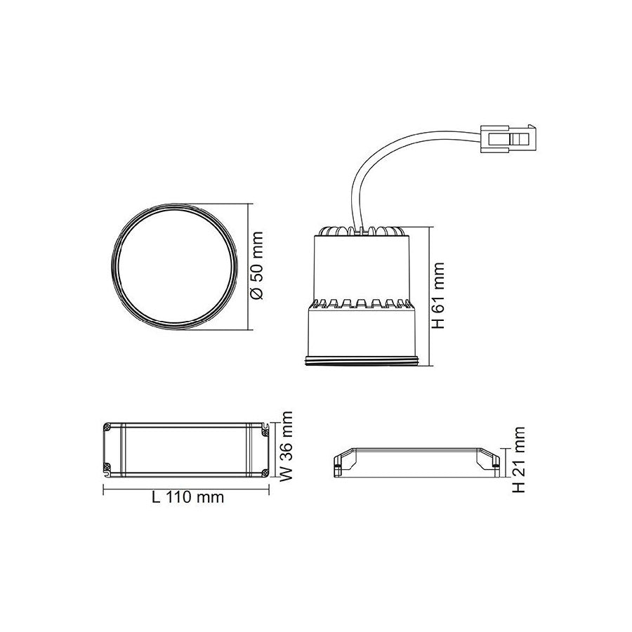 Unifit 9W LED Dimmable Module With Flicker Control Technology Warm White - S9053WP/SFI