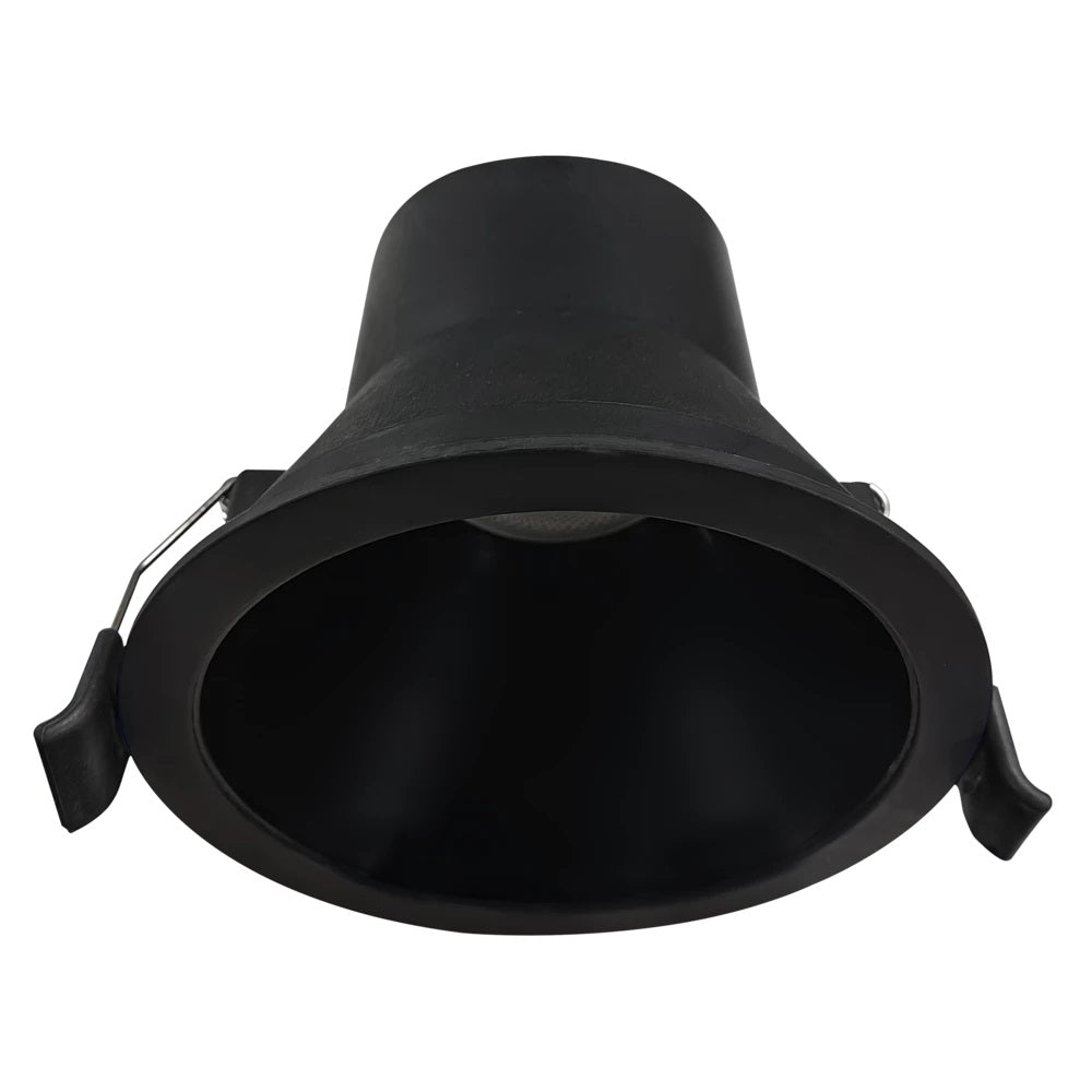 Coolum PLUS 9W LED rippleSHIELD Dimmable Downlight Black / Tri-Colour - S9068TW35BK/RS