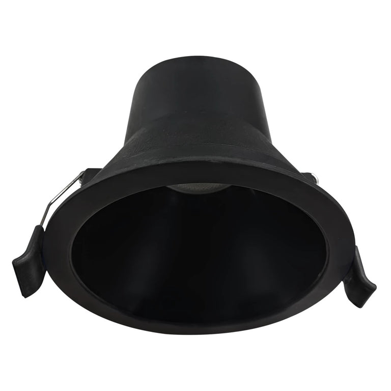 Coolum PLUS 9W LED rippleSHIELD Dimmable Downlight Black / Tri-Colour - S9068TW35BK/RS