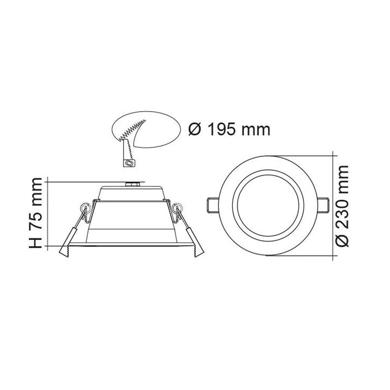 Premier 14W Dimmable LED Downlight White / Tri-Colour - S9075TC/WH/HP