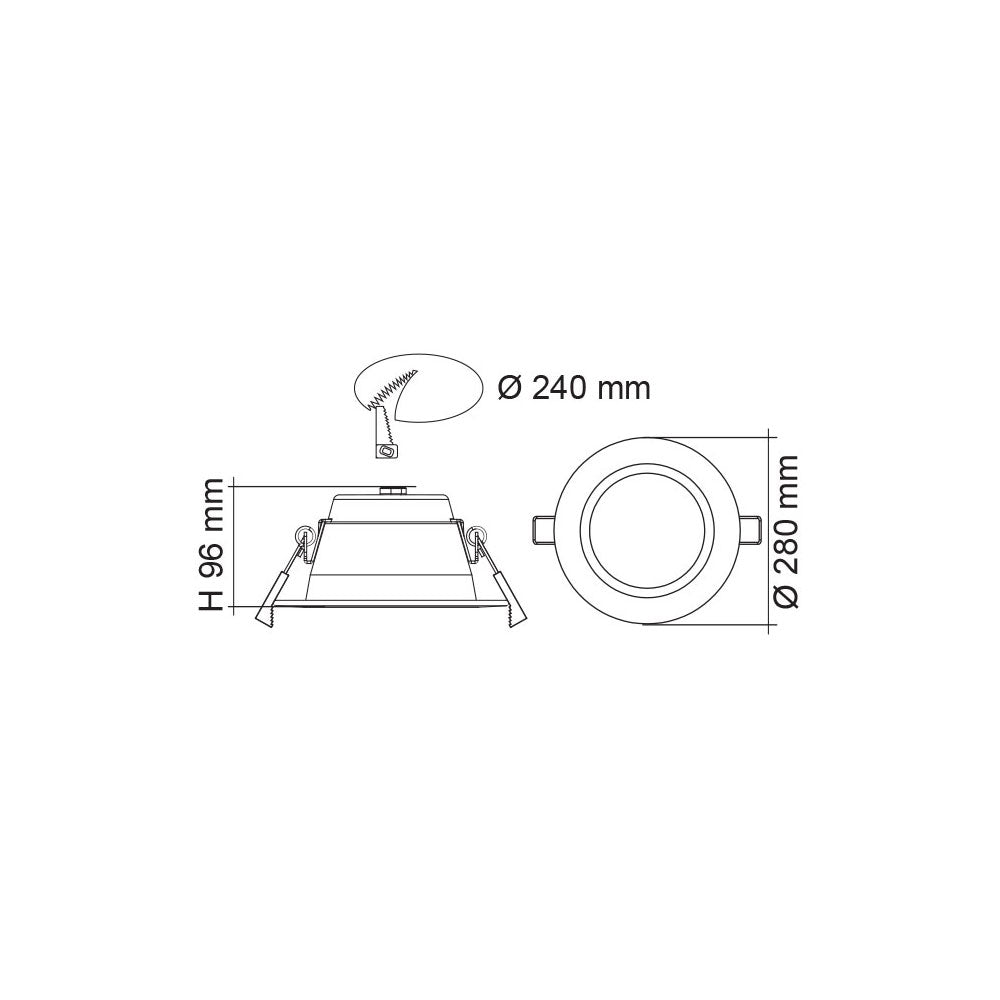 Premier 18W LED Downlight White / Tri Colour - S9076TC/WH/HP