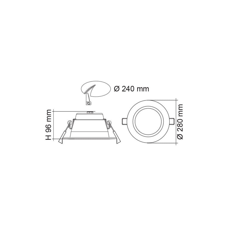 Premier 18W LED Downlight White / Tri Colour - S9076TC/WH/HP