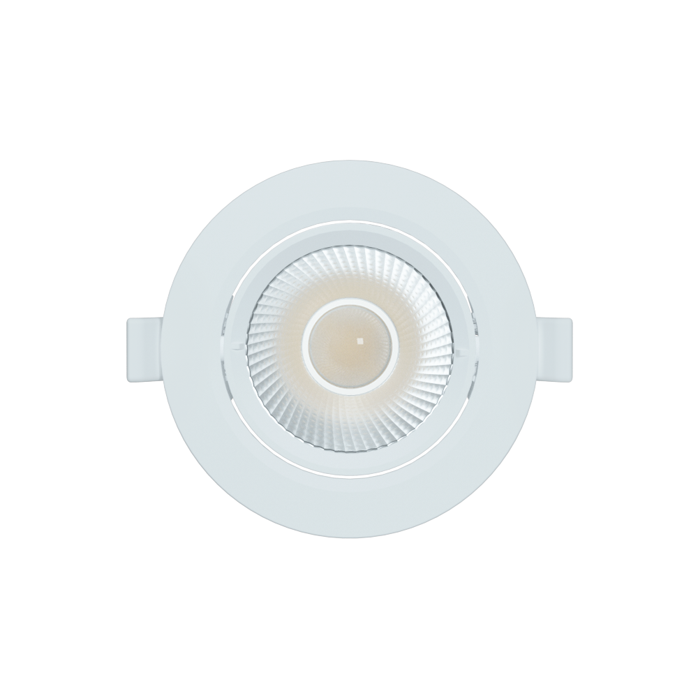 Coolum Plus 9W Centre Tilt Dimmable LED Downlight White / Tri-Colour - S9168TC/WH