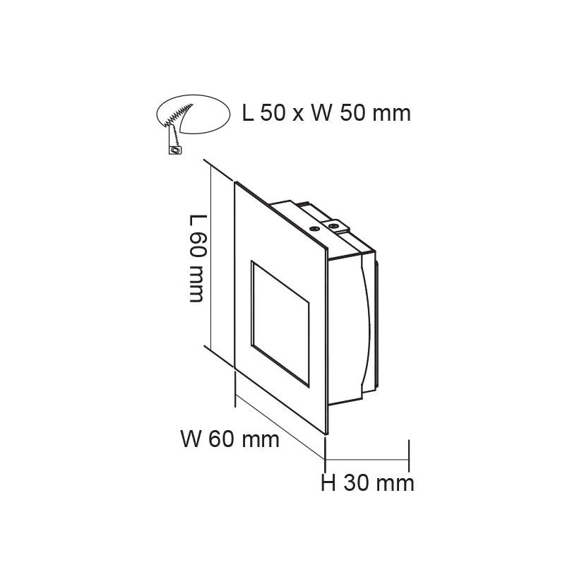 Leeman Mini 1.5W LED Step Light Anodised Silver / Warm White - S9319 AS